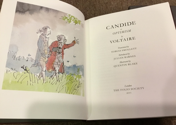 Folio Society Candide title page and frontispiece