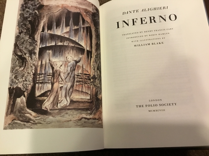 Folio Society Inferno title page and frontispiece