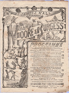 St. James's Hall Moore and Burgess programme