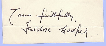 Bridget D'Oyly Carte letter, Isidore Godfrey signature