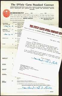 Sandford's1958 D'Oyly Carte contract