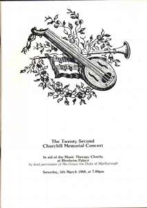 Churchill Memorial Concert programme