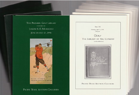 Pacific Book Auction golf catalogues