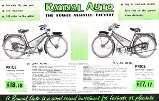 Raynal Auto, Power Assisted Bicycle prospectus