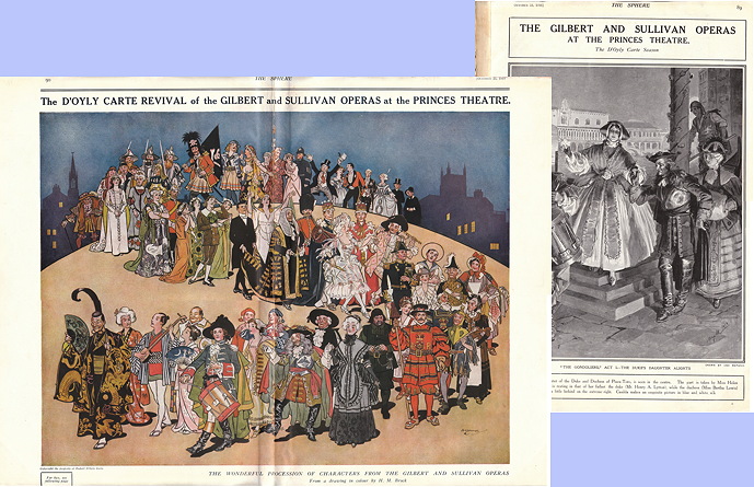 H.M. Brock Gilbert and Sullivan Character Parade, 1919, in The Sphere