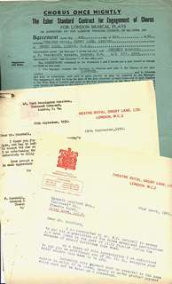 Contract and letters re Carousel