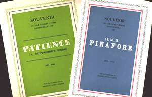 Two D'Oyly Carte anniversary programmes