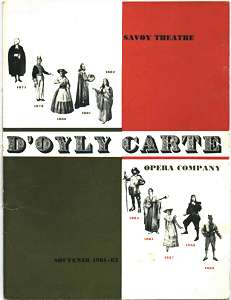 1961 D'Oyly Carte souvenir