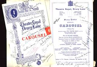 Early London cast Carousel programmes, signed